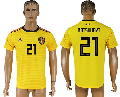 Belgium #21 Batshuayi Away Soccer Country Jersey - Click Image to Close